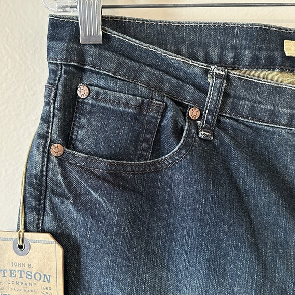 NWT Stetson 541 Denim Jeans Dk Wash Blue Womens Stovepipe Straight Leg Sz 14 *R* - Picture 9 of 16